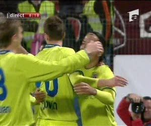 Golul inscris de Steaua in meciul cu CFR Cluj